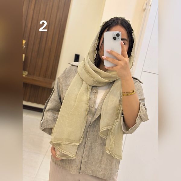 شال دانتل کبریتی حریر نخ