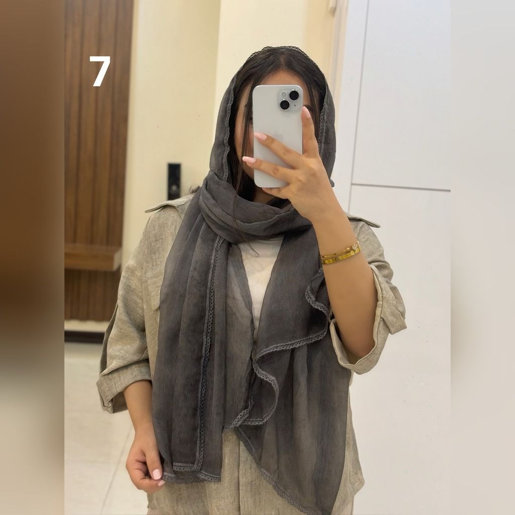 فروش اینترنتی شال دانتل کبریتی حریر نخ