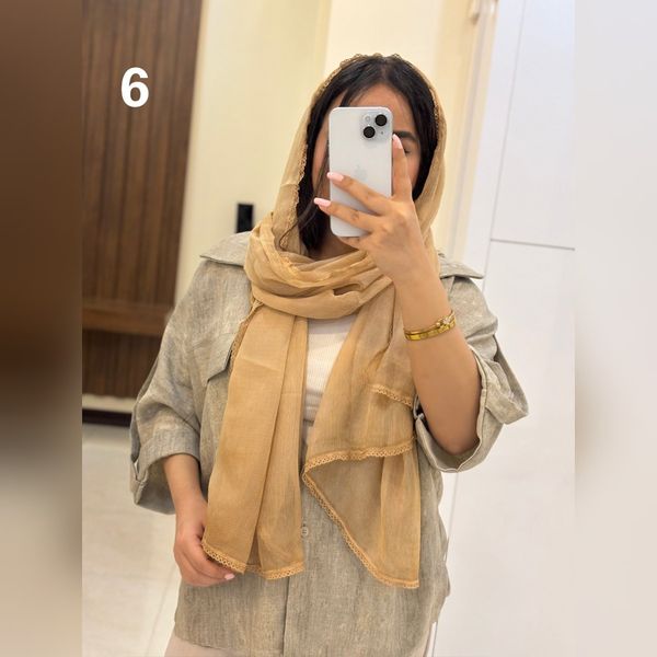 شال دانتل کبریتی حریر نخ