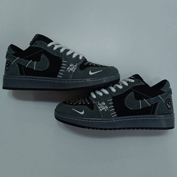 کتونی مردانه نایک جردن وودو مشکی طوسی کیفیت بالا