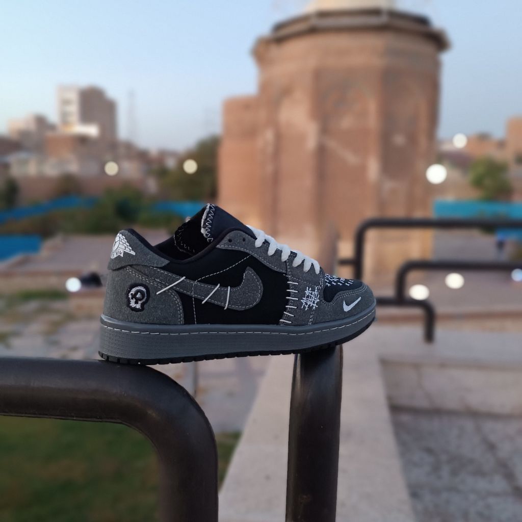 خرید انلاین کتونی مردانه نایک جردن وودو مشکی طوسی کیفیت بالا