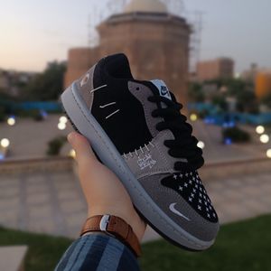 مشخصات کتونی مردانه نایک جردن وودو مشکی طوسی کیفیت بالا