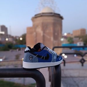 خرید اینترنتی کتونی مردانه نایک جردن وودو آبی کیفیت بالا