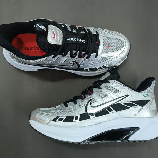 کتونی مردانه نایک p6000 نقره ای کیفیت بالا