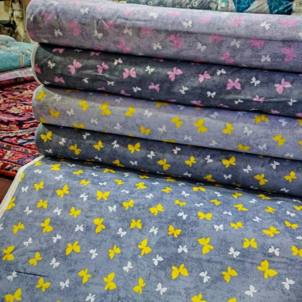 قیمت پارچه آشپزخانه طرح پتینه پروانه عرض 2 متر