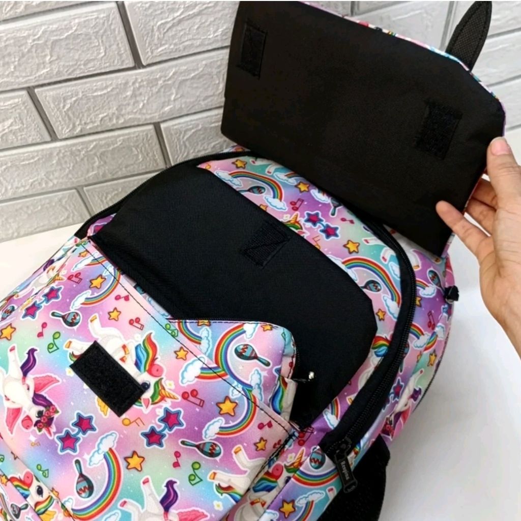 خرید اینترنتی کیف مدرسه دخترانه یونیکورن مناسب ابتدایی راهنمایی