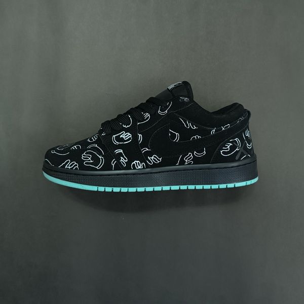 کتونی مردانه جردن کاز jordan kaws مشکی کیفیت بالا