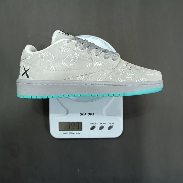 کتونی مردانه جردن کاز jordan kaws طوسی کیفیت بالا