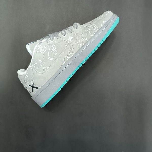 کتونی مردانه جردن کاز jordan kaws طوسی کیفیت بالا