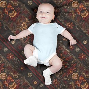 خرید اینترنتی پارچه مخمل روبالشی پارچه باما طرح سه بعدی فرش ایرانی کد 5014572