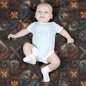 فروش اینترنتی پارچه مخمل روبالشی پارچه باما طرح سه بعدی فرش ایرانی کد 5014573