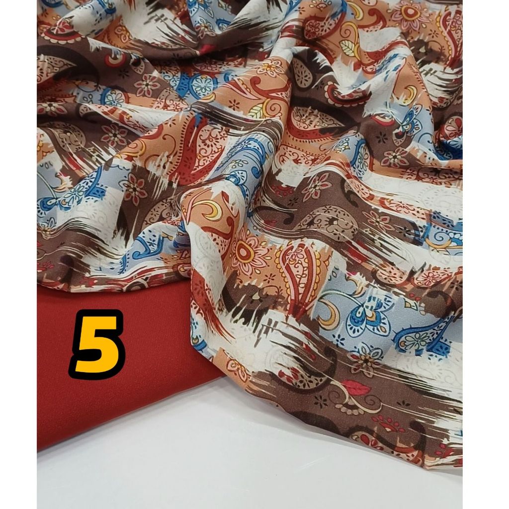 قیمت پارچه کرپ فلور درجه یک طرح های جدید 3