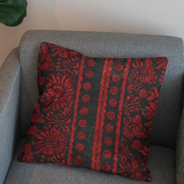 پارچه مخمل روبالشی پارچه باما طرح سه بعدی فرش ایرانی کد 5014575