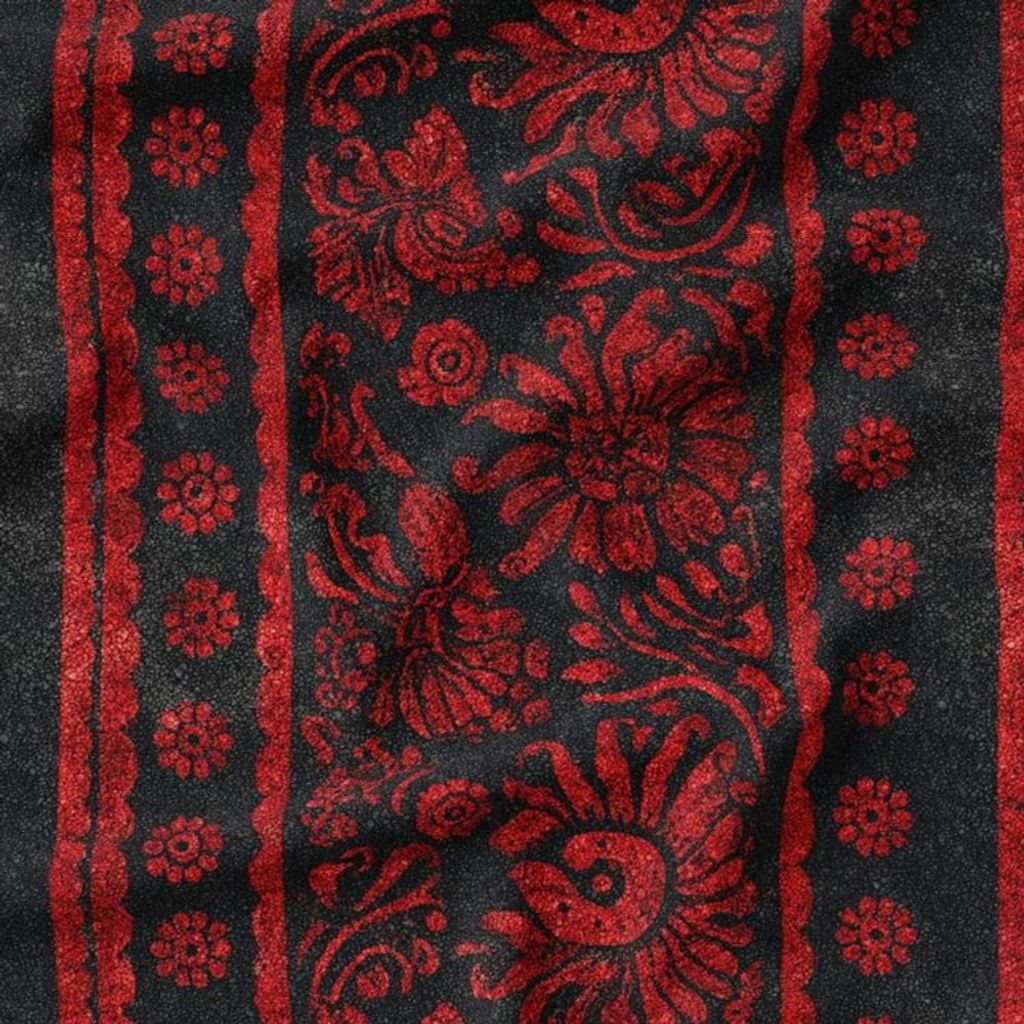 خرید اینترنتی پارچه مخمل روبالشی پارچه باما طرح سه بعدی فرش ایرانی کد 5014575