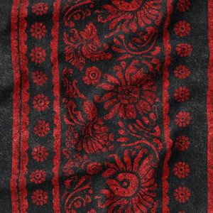 پارچه مخمل روبالشی پارچه باما طرح سه بعدی فرش ایرانی کد 5014575