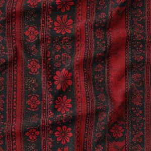 پارچه مخمل روبالشی پارچه باما طرح سه بعدی فرش ایرانی کد 5014576