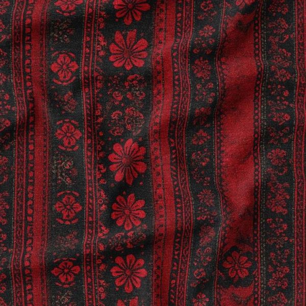 پارچه مخمل روبالشی پارچه باما طرح سه بعدی فرش ایرانی کد 5014576