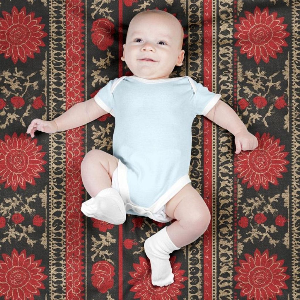 خرید آنلاین پارچه مخمل روبالشی پارچه باما طرح سه بعدی فرش ایرانی کد 5014577