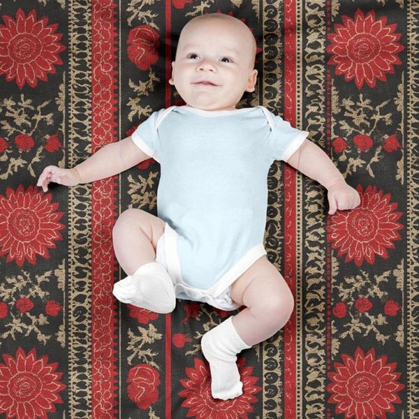 پارچه مخمل روبالشی پارچه باما طرح سه بعدی فرش ایرانی کد 5014577