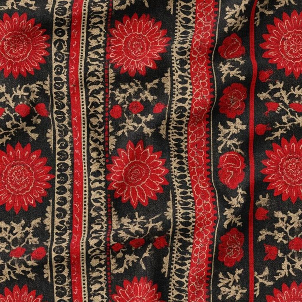 خرید آنلاین پارچه مخمل روبالشی پارچه باما طرح سه بعدی فرش ایرانی کد 5014577