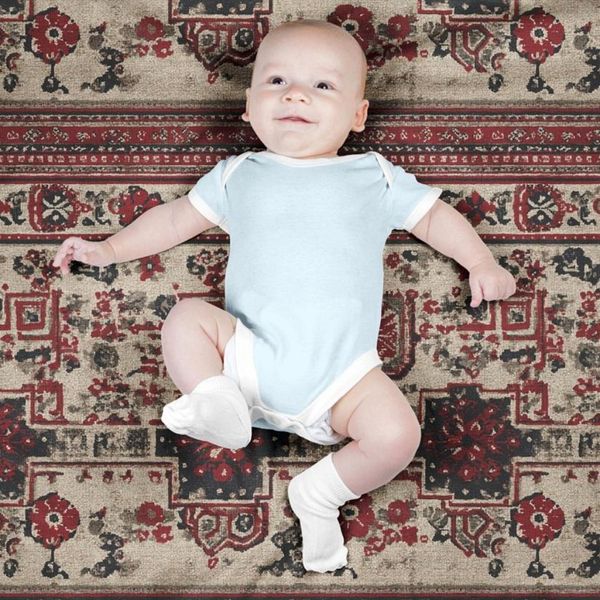 پارچه مخمل روبالشی پارچه باما طرح سه بعدی فرش ایرانی کد 5014578