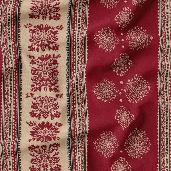 پارچه مخمل روبالشی پارچه باما طرح سه بعدی فرش ایرانی کد 5014579