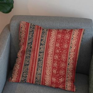 خرید انلاین پارچه مخمل روبالشی پارچه باما طرح سه بعدی فرش ایرانی کد 5014580