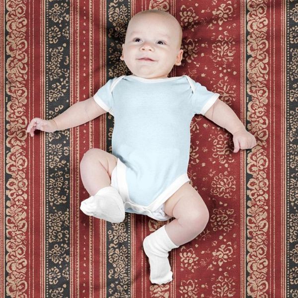 پارچه مخمل روبالشی پارچه باما طرح سه بعدی فرش ایرانی کد 5014580