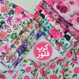 پارچه کرپ فلور درجه یک طرح های جدید 4