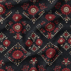 پارچه مخمل روبالشی پارچه باما طرح سه بعدی فرش ایرانی کد 5014583