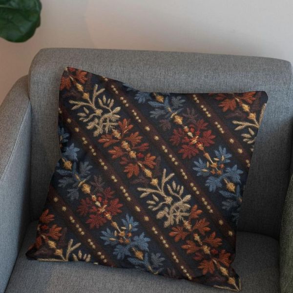 پارچه مخمل روبالشی پارچه باما طرح سه بعدی فرش ایرانی کد 5014585