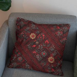 قیمت پارچه مخمل روبالشی پارچه باما طرح سه بعدی فرش ایرانی کد 5014589