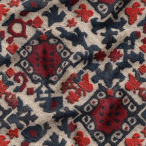 پارچه مخمل روبالشی پارچه باما طرح سه بعدی فرش ایرانی کد 5014590