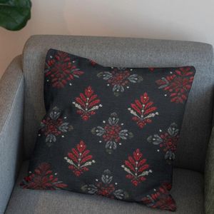 قیمت پارچه مخمل روبالشی پارچه باما طرح سه بعدی فرش ایرانی کد 5014591