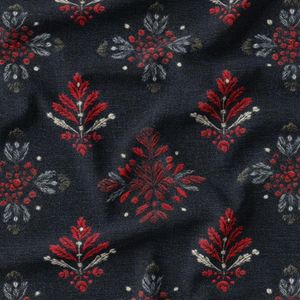 پارچه مخمل روبالشی پارچه باما طرح سه بعدی فرش ایرانی کد 5014591