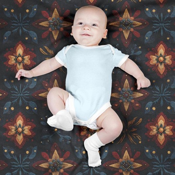 پارچه مخمل روبالشی پارچه باما طرح سه بعدی فرش ایرانی کد 5014592