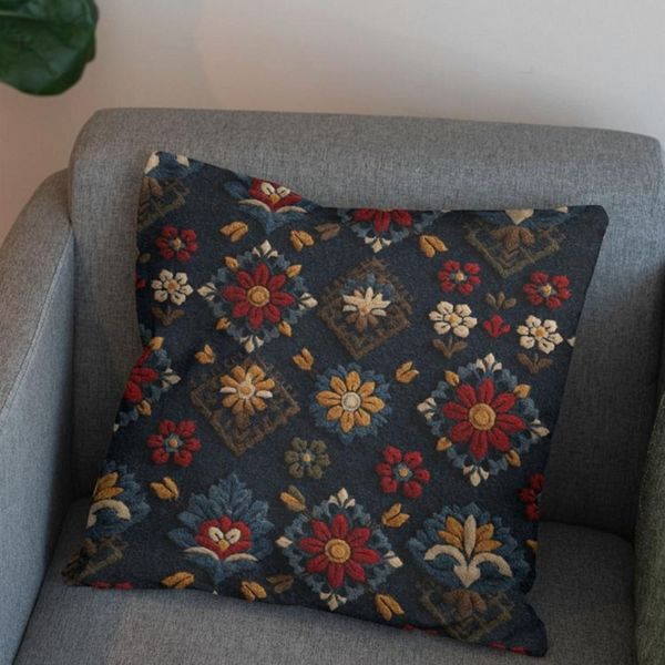 پارچه مخمل روبالشی پارچه باما طرح سه بعدی فرش ایرانی کد 5014593