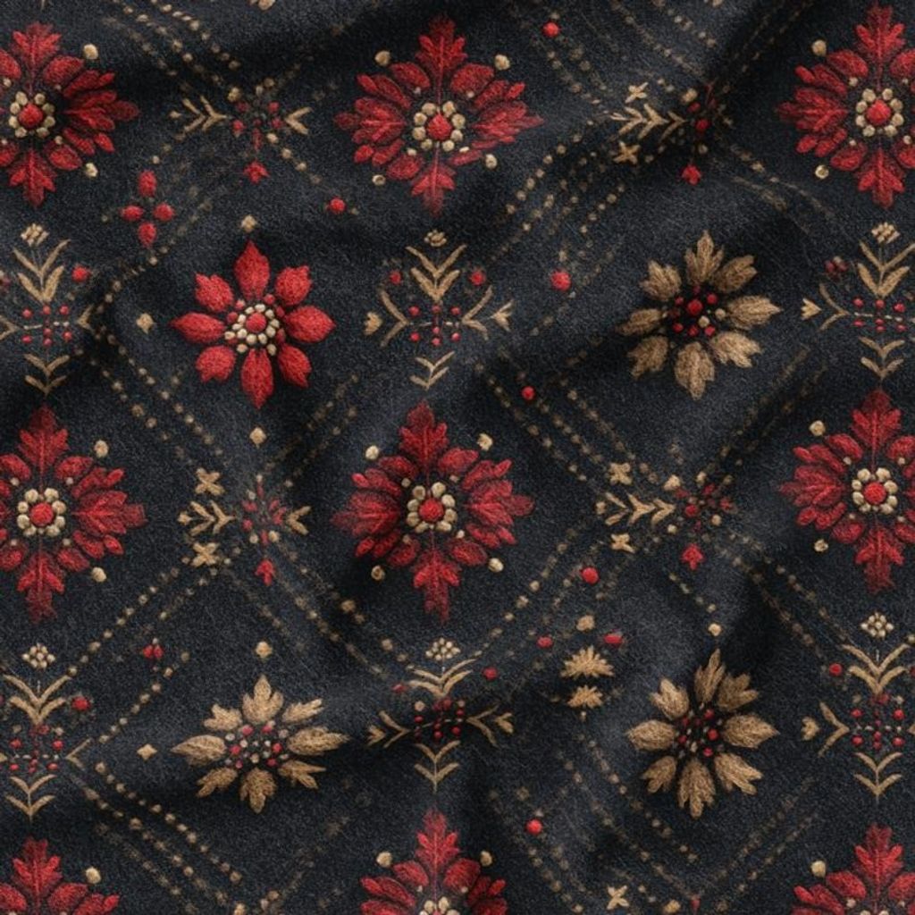 خرید انلاین پارچه مخمل روبالشی پارچه باما طرح سه بعدی فرش ایرانی کد 5014594