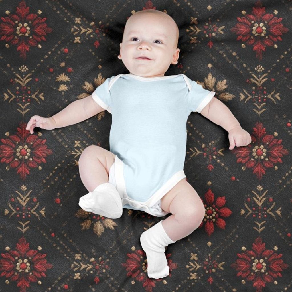 خرید اینترنتی پارچه مخمل روبالشی پارچه باما طرح سه بعدی فرش ایرانی کد 5014594