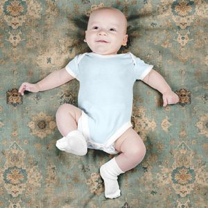 خرید آنلاین پارچه مخمل روبالشی پارچه باما طرح سه بعدی فرش ایرانی کد 5014597