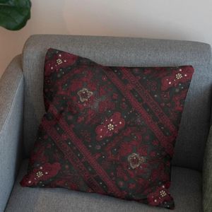 خرید آنلاین پارچه مخمل روبالشی پارچه باما طرح سه بعدی فرش ایرانی کد 5014598