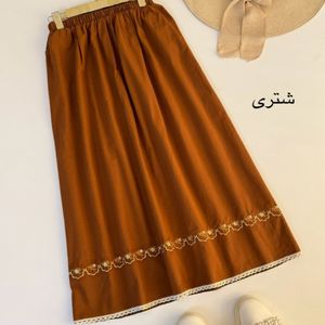 قیمت ارزان دامن لینن گلدوزی حس