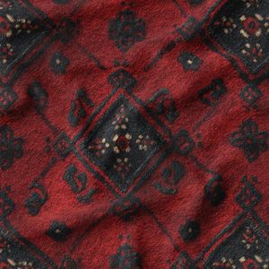 پارچه مخمل روبالشی پارچه باما طرح سه بعدی فرش ایرانی کد 5014599