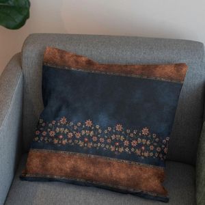 قیمت ارزان پارچه مخمل روبالشی پارچه باما طرح سه بعدی فرش ایرانی کد 5014600