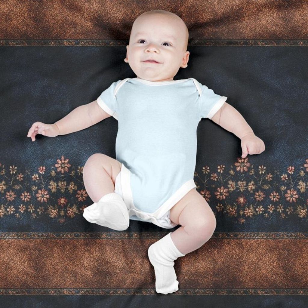 خرید اینترنتی پارچه مخمل روبالشی پارچه باما طرح سه بعدی فرش ایرانی کد 5014600