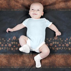 خرید اینترنتی پارچه مخمل روبالشی پارچه باما طرح سه بعدی فرش ایرانی کد 5014600