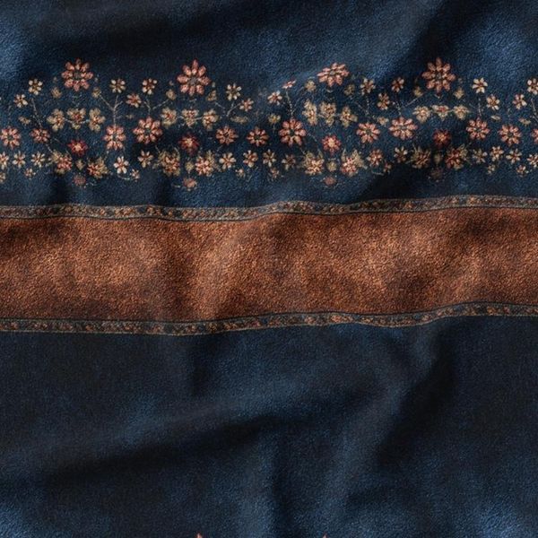 پارچه مخمل روبالشی پارچه باما طرح سه بعدی فرش ایرانی کد 5014600