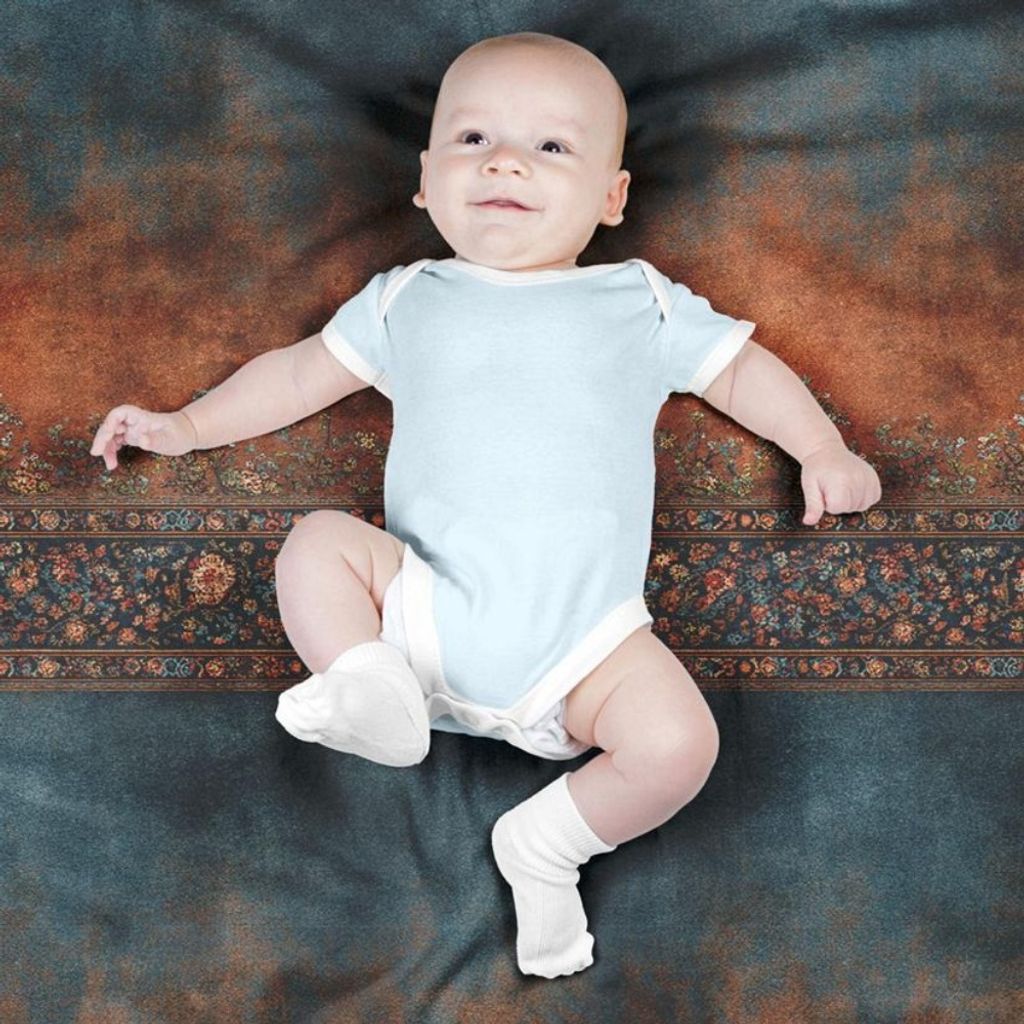 فروش اینترنتی پارچه مخمل روبالشی پارچه باما طرح سه بعدی فرش ایرانی کد 5014601