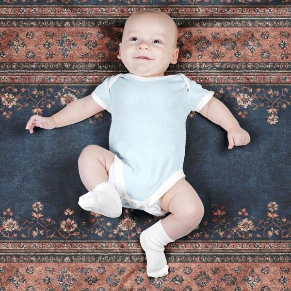 پارچه مخمل روبالشی پارچه باما طرح سه بعدی فرش ایرانی کد 5014602