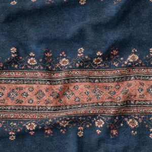 پارچه مخمل روبالشی پارچه باما طرح سه بعدی فرش ایرانی کد 5014602